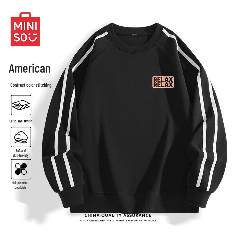 Miniso Men s Color-block Crewneck Sweatshirt 2XL