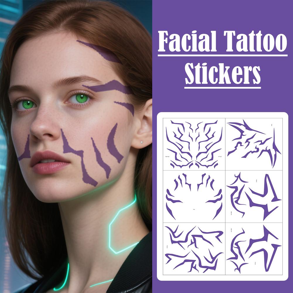 K-Pop Demon Hunters Temporary Tattoos Anime Huntrix Demo N Hunters K-Pop Devil Boys Jinu Rumi Tatoo Prop Tattoo Stripe Sticker