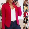 Fashion Jacket Suit Plus Size All-match Polyester Blazer Women Business for Office Outerwear