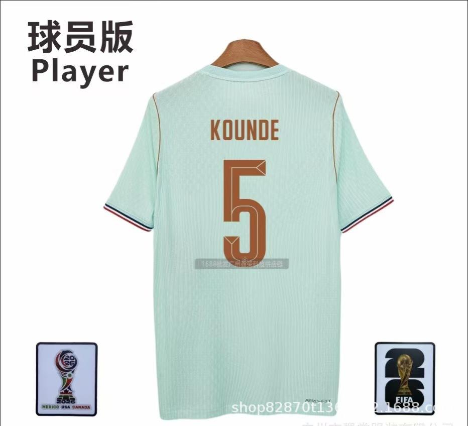26 World Cup Player Version Football Jersey France Away Football Jersey Sports Mesh T-shirt