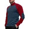 Spring and Autumn Men's Outdoor Raglan Sleeve Casual Stand Collar Loose Corduroy Long Sleeve Sweatshirt