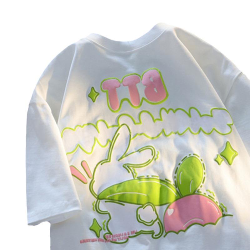 Women's Summer Loose-Fit Cotton Vintage T-Shirt