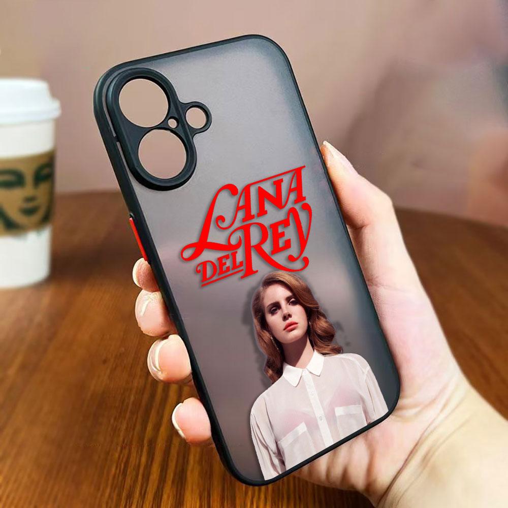Hot Singer Lana Del Rey Matte Phone Case For Apple IPhone 16 16E 15 14 13 12 11 Pro XR XS X 8 7 SE Plus Max Clear Hard Funda