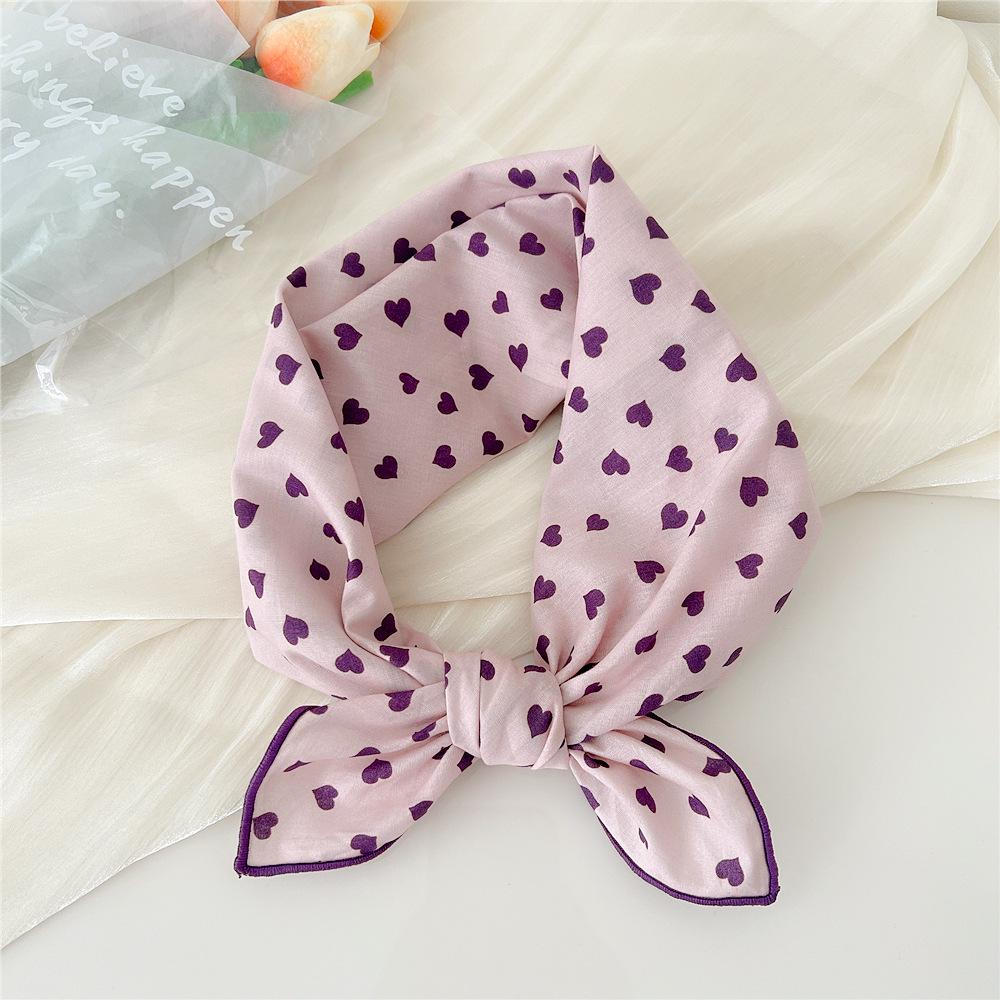 58 Cotton Linen Small Square Silk Scarf for Women - Spring/Autumn/Summer Korean Style Headband & Decorative Scarf
