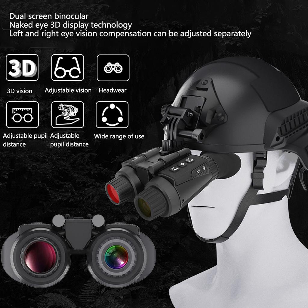 Head Mounted Night Vision Goggles Night Vision Goggles with Head Strap NV8300 3D Vision for Night Fishing