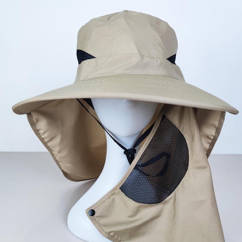 Foldable Sun Protections Hat Hikings Camping Casual Fishing Caps with Neck Flap