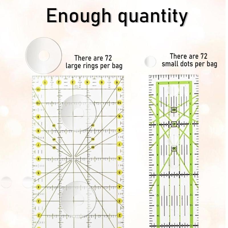 72Pieces Universals Silicone Shims with Various Quilting Templates Size for Flexible Sewing and Crafting Applications