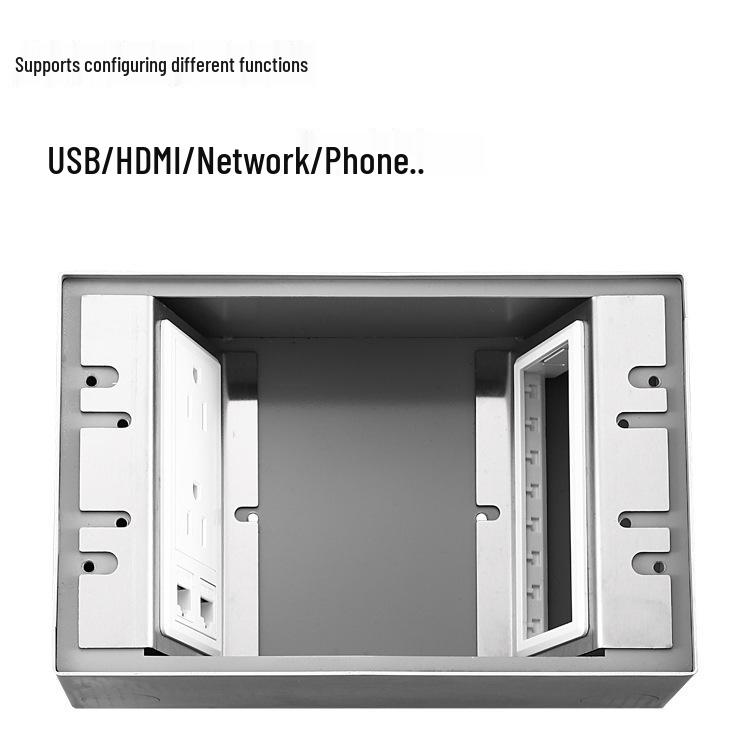 Stainless Steel Euro/German Standard Flush-Mount Floor Socket with USB Fast Charging
