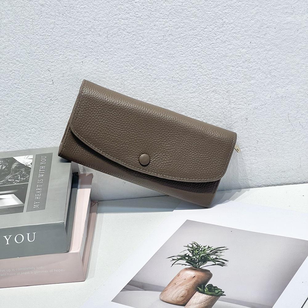 Leather Niche Bag Women'S Long Wallet Soft Cowhide Wallet Clip Fashion Hand Wallet 5115