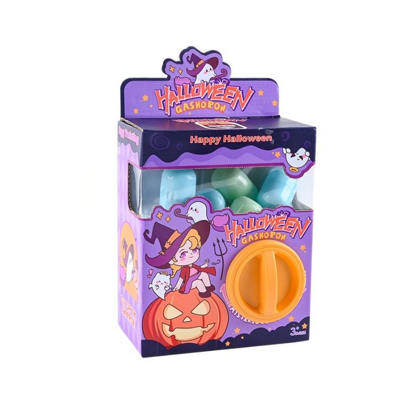 

Halloween Mini Capsule Toy Machine, With 6 Random Surprise Eggs, Cute Cartoon, Mini Round Capsule Gift For Kindergarten Xmas фиолетовый