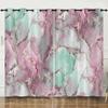 Curtains Nordic Style Marble Texture Bedroom Curtains Digital Printing Blackout Curtains No Punching