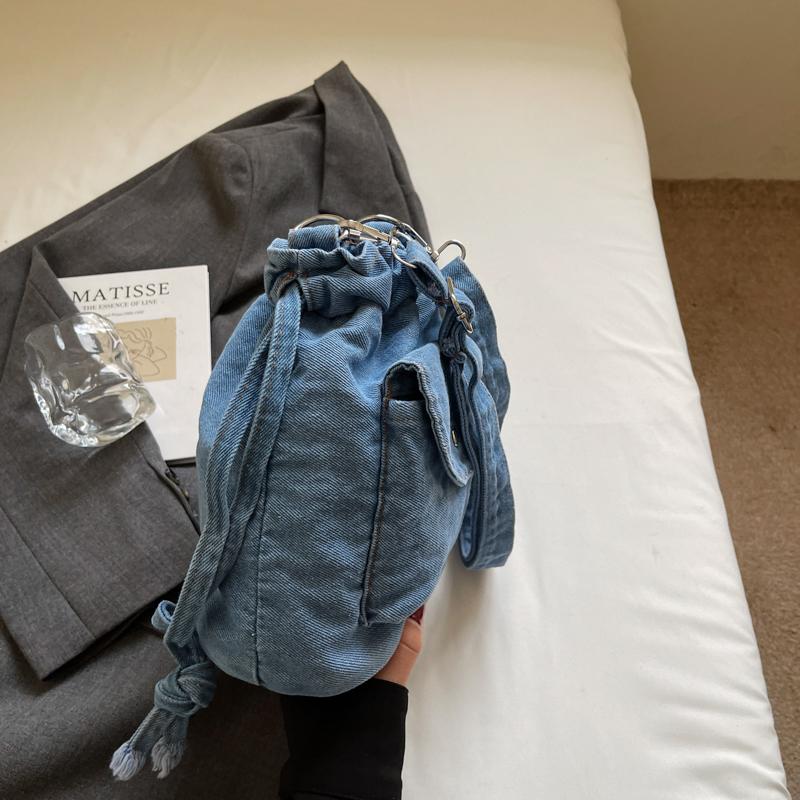 Women's Large Capacity Denim Crossbody Bag Class Commuter Shoulder Bag