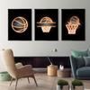 Neon Basketball Wall Posters Canvas Painting Nordic Sports Wall Art Prints Boys Gift Teenagers Bedroom Gym Decor No Frame