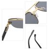 Mens Womens Square Gradient Sunglasses Double Bridge Oversized UV400 Anti Glare Shades Eyewear Brand Design