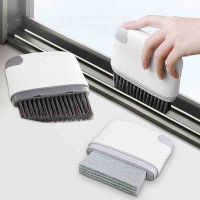 2-in-1 Fensterrahmen-Reinigungsbürste Türnuten-Haarfangbürsten Multifunktionale Fenster-Schlitz-Schiebetür Haushalts-Küchenzubehör