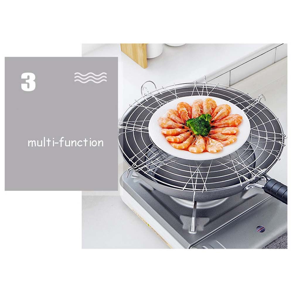 Kitchen Gadgets Holder Heat-resistance Steaming Stand Frying Pan Shelf Pot Steamer Oil Drain Rack