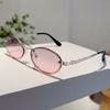 Classic Trendy Hip Hop Oval Sun Glasses Glasses Ladies For Men Steampunk Luxury Designer Style Style UV400 Sun Eyeglasses Popular Pink Glasses