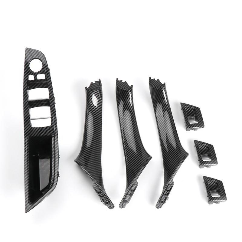 LHD RHD 7 PCS Car Interior Door Handle Pull Cover Trim 7PCS 1 Set For BMW 5 Series F10 F18 523 525 528