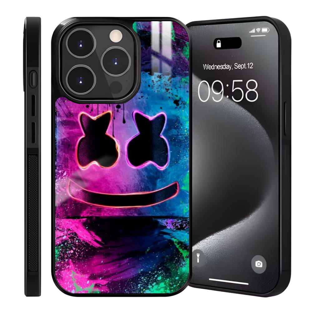 Fashion DJ M-Marshmello Phone Case For iPhone 16 15 14 13 Pro Max Plus Mini Magnetic Magsafe Wireless Charging Cover