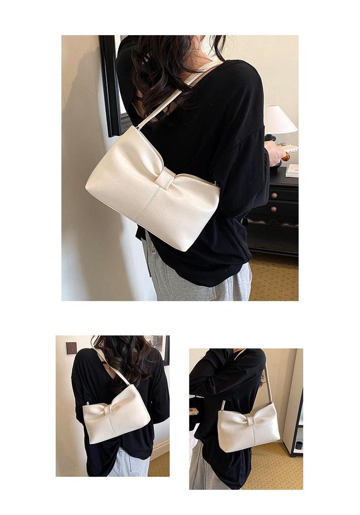2026 Stylish Women's PU Leather Bow Handbag & Versatile Crossbody Chain Shoulder Bag