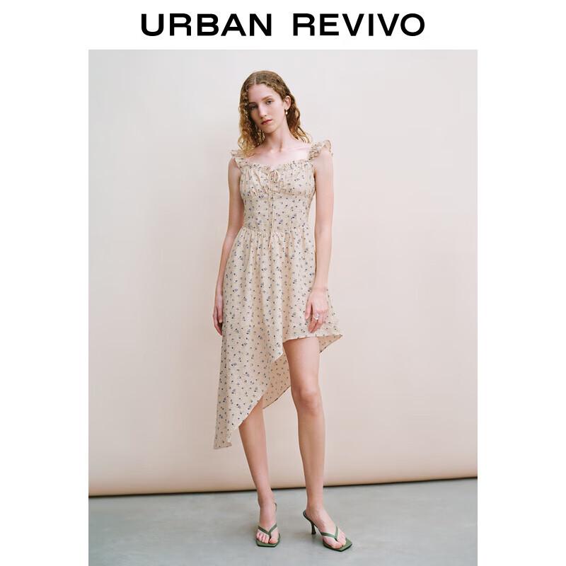 

UR 2024 Autumn Floral Flutter Sleeve A-Line Dress S