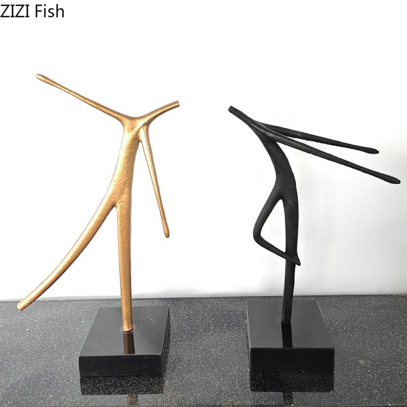 Abstract Dancer Figures Statue Artwork Ornaments Desk Decoration Dancer Metal Sculpture Abstract Crafts Room Aesthetic Decor