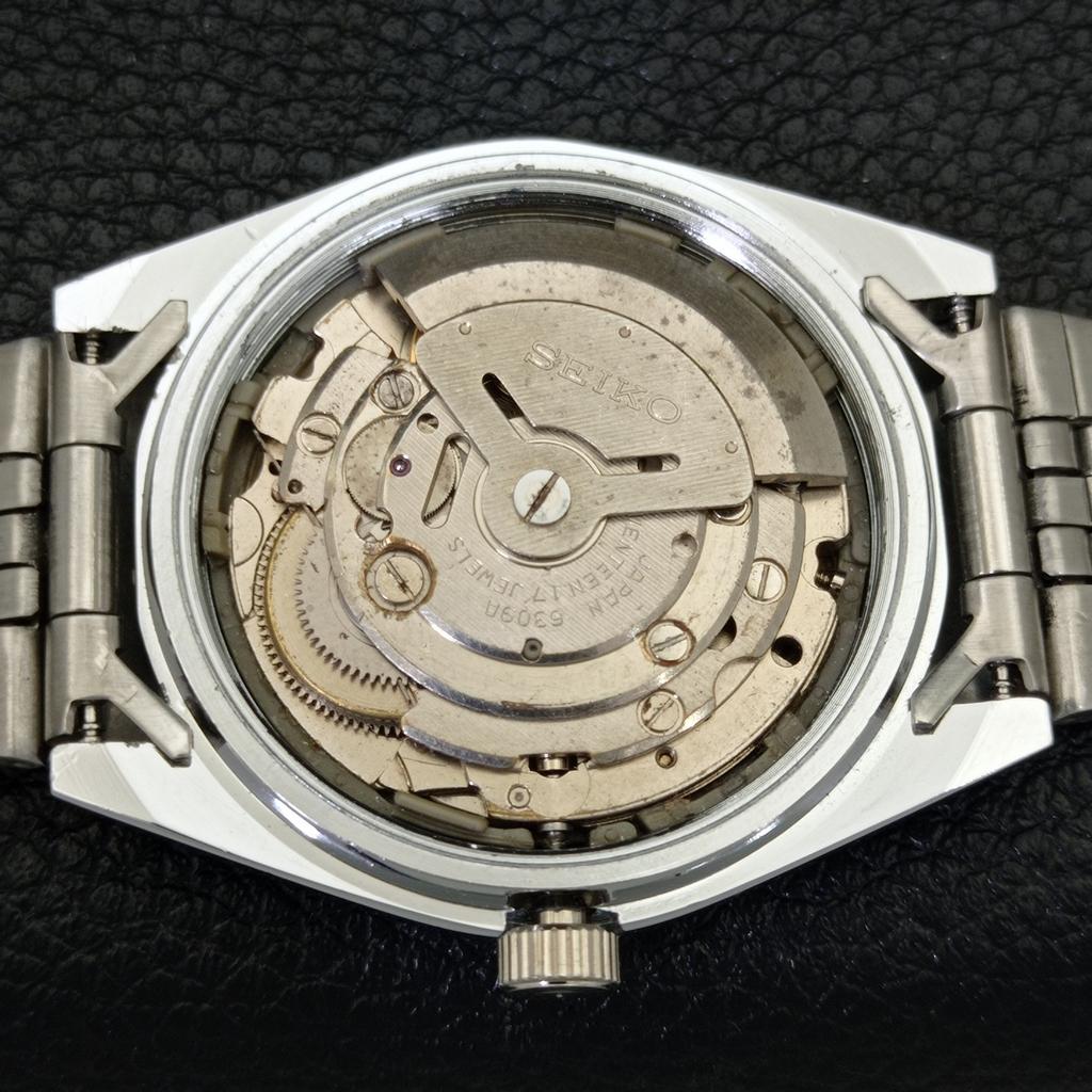 JAPAN VINTAGE REFURBISHED SEIKO 5 AUTOMATIC MENS BLACK DIAL WATCH a440636-4 Sk-a440636