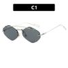 Ladies Rimless Polygon Sunglasses Women Brand Designer Trendy Gradient Sunglasses Female Candy Glasses UV400