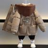 Children Winter Warm Thicken Plus Velvet Jacket Teen Hooded Coat Kids Parka Outerwear Boys Clothing Casual Clothes