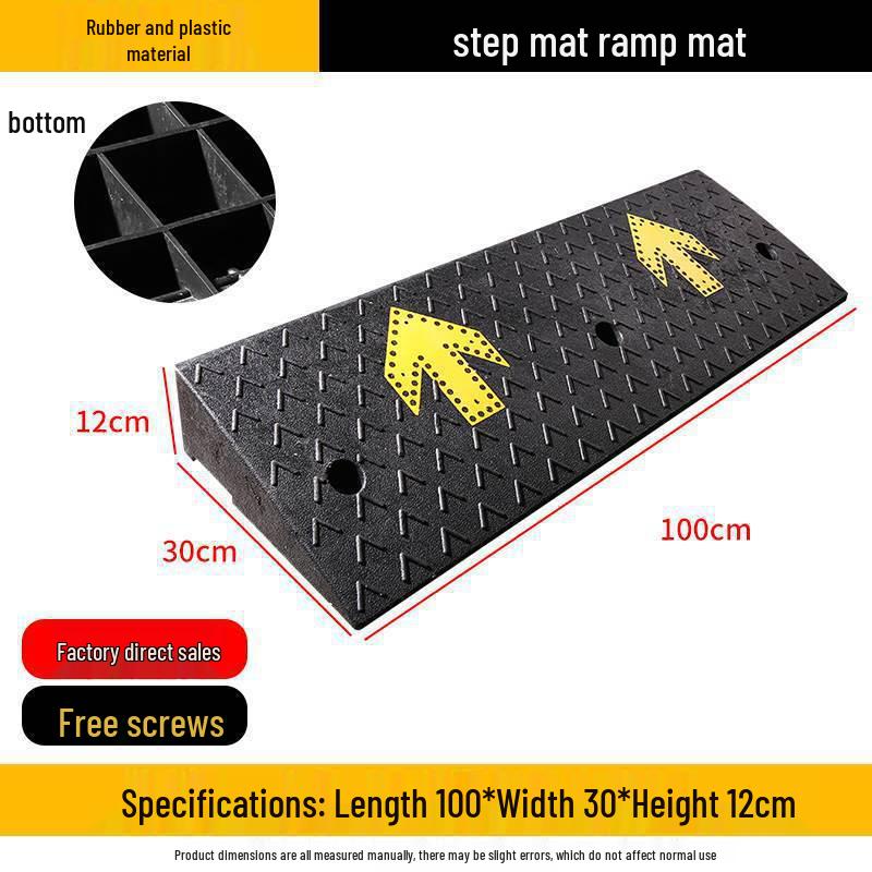 Heavy-Duty Rubber/Plastic Curb Ramp & Speed Bump Pad