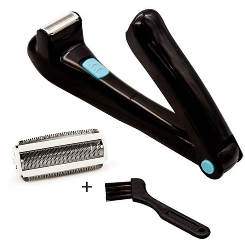 High quality Long handle waterproof foldable High quality Body trimmer Back Hair Removal Safe electric back shaver for men