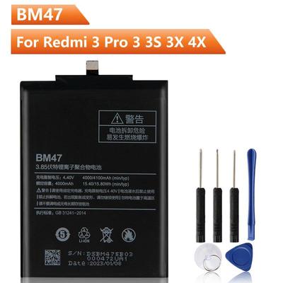 Vervangende Telefoon Batterij BM47 Voor Xiaomi Redmi 3 3S 3X 4X Redmi3 BM47 Batterij 4100mAh