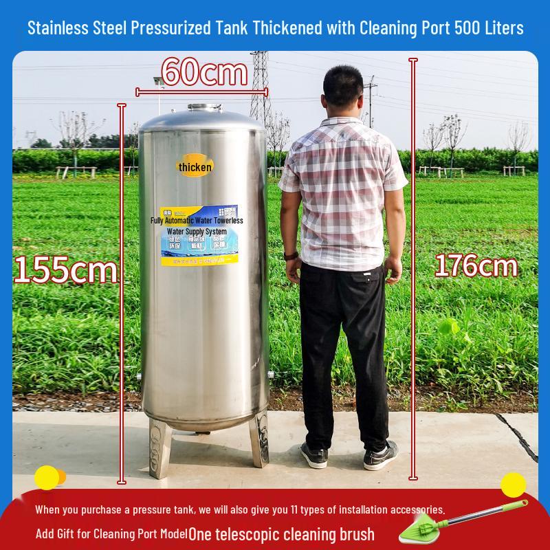 Home Use Automatic Stainless Steel Water Pressure Booster Pump and Tank