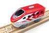 Hape Battery-Operated Express Train (Red) 10 X 3.5 X 5.2 Cm, Ages 3 and Up, Wooden Pretend Play Toy, E3786
