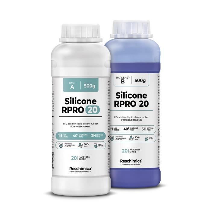 Caoutchouc De Silicone Liquide - R PRO - R PRO 20 - 1 Kg - Non Toxique - Haute Résistance À La Déchirure
