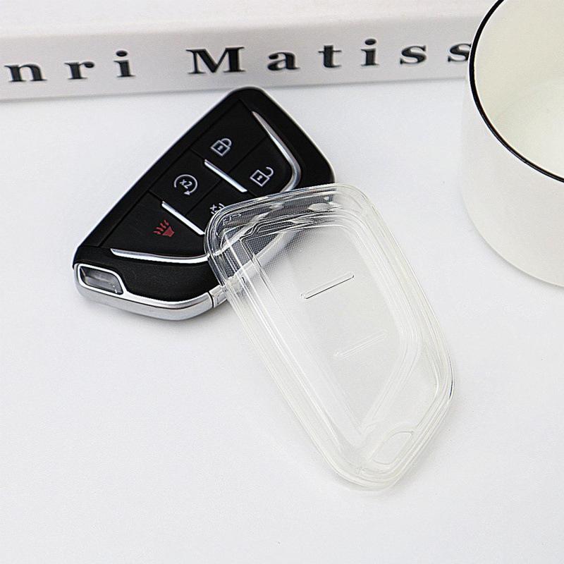 Transparent Soft Shell Key Case for Cadillac CT5, XT5, CT4, GT4, CT6