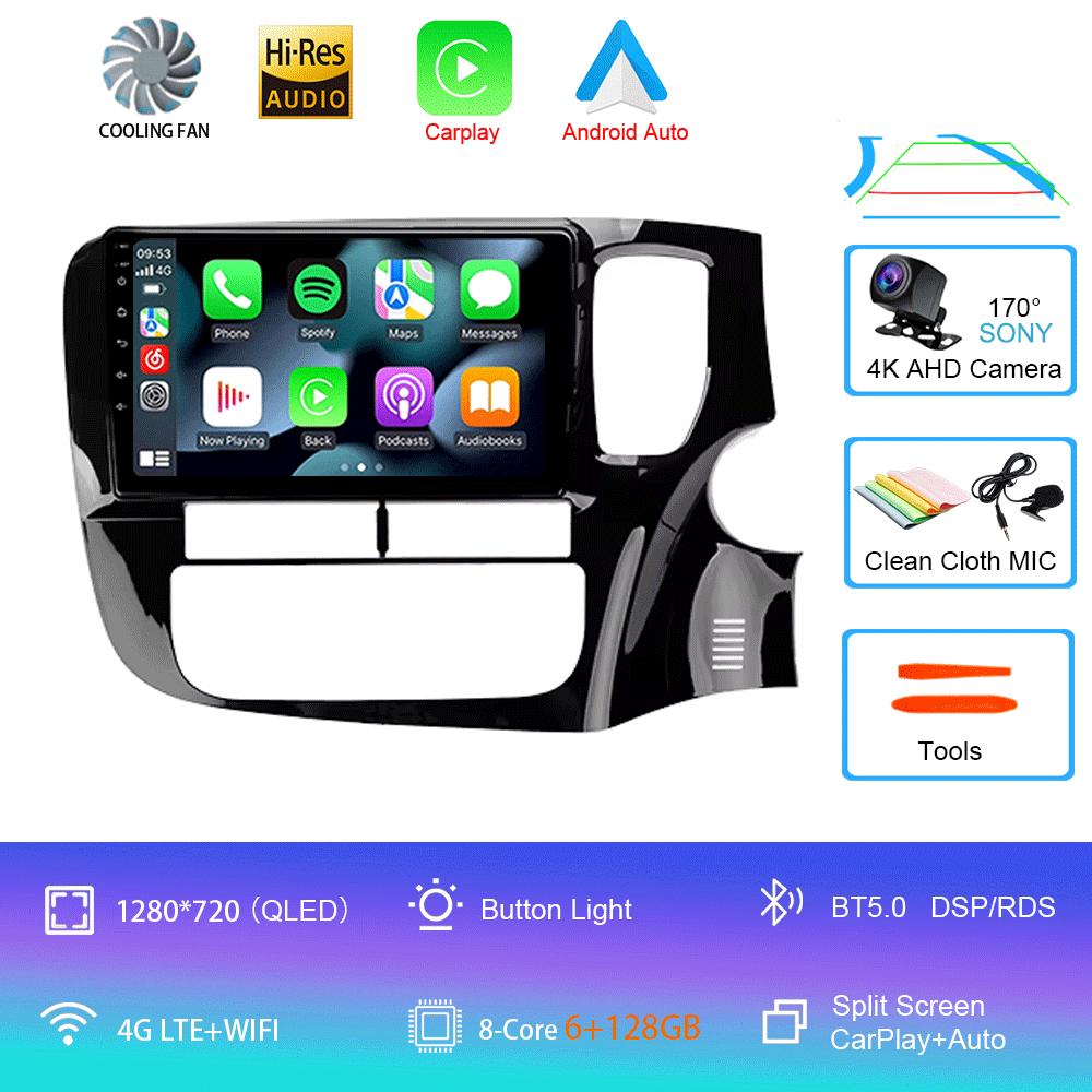 Car Radio Android 14 Carplay For Mitsubishi Outlander 3 GF0W GG0W 2012 2013- 2018 Navigation GPS Multimedia Player Stereo WiF+4G