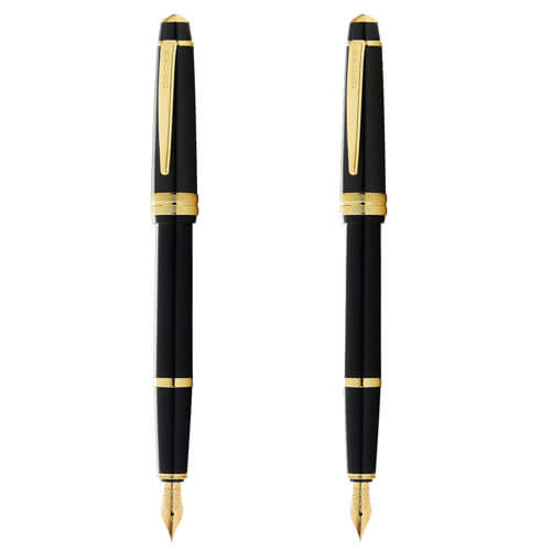 Cross Cross Bailey Light Gloss Fountain Pen (Black & Gold)