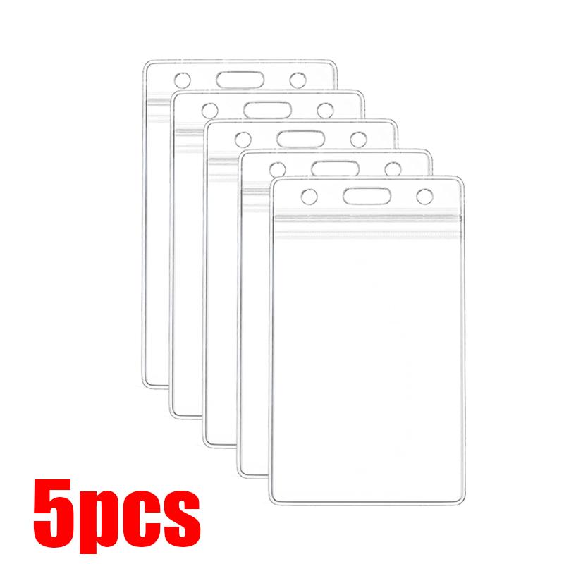 1-20pcs PVC Card Holder Transparent Waterproof Cards Protector ID Card Credit Bank Card Cover Organizer Home Office Storage Case