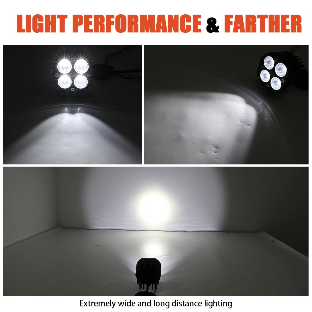 Ip68 12V 5000Lm 3 Inch Led Work Light for Auto Dual Row White 4X4 Led Driving Fog Light Pods Offroad