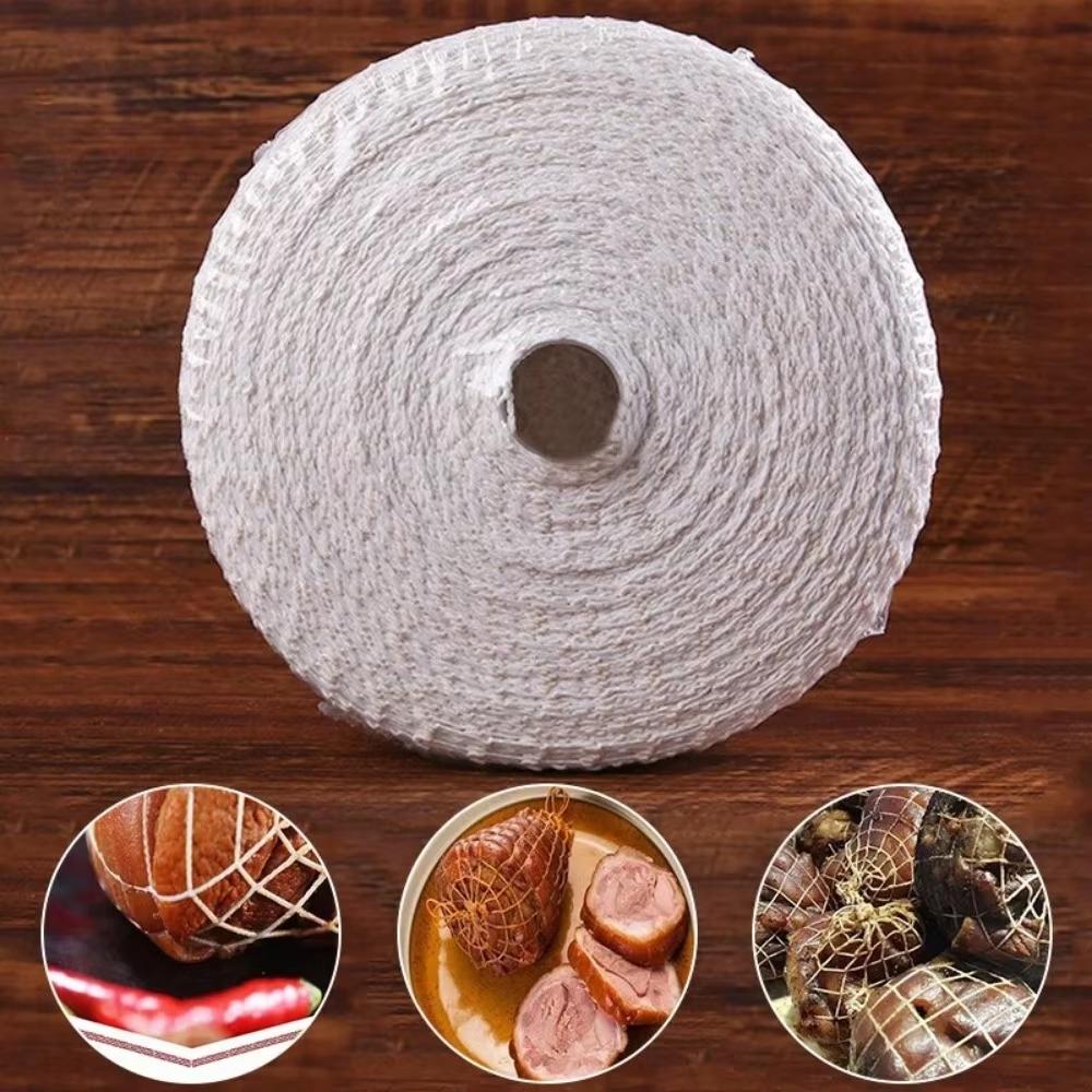 3 Meters Cotton Meat Net Ham Sausage Net Butcher's String Sausage Roll Hot Dog Sausage Casing Packaging Tools Meat Cooking Tool