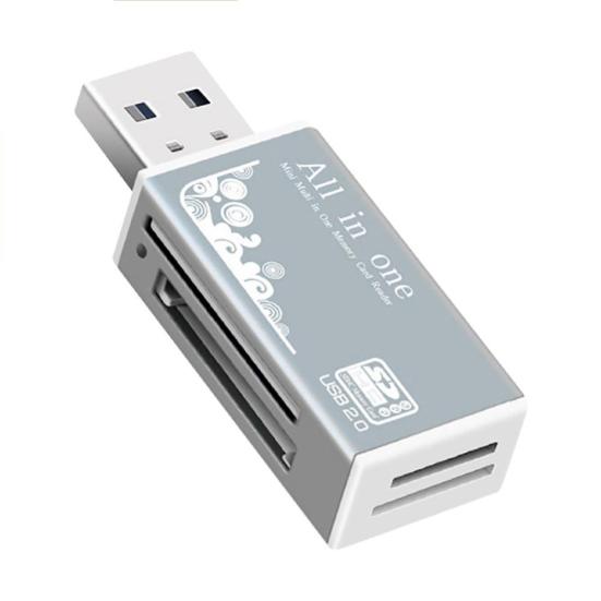Multifunctional USB 2.0 Micro-SD/TF/CT/MS/SDHC Memory Card Reader Adapter