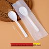 Disposable Biodegradable PLA Cutlery Set: Knife, Fork, Spoon with Long Handle and Thick Design