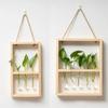 Wall Hanging Glass Planter Propagate Station Wall Hanging Glass Planter with Wooden Stand