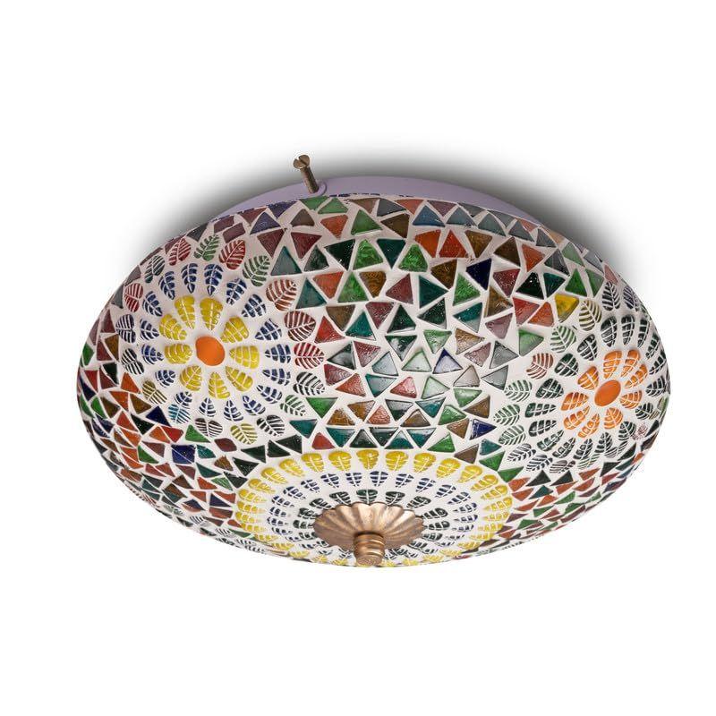 Multicolor Handcrafted Decorative Glass Mosaic Table Lamp for Home Decor