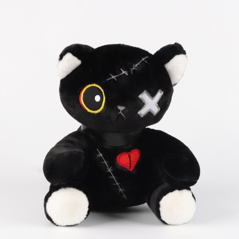 Funny Dark Cat Plush Toys Rich Expression Animal Doll Cute Emotional Support Pillow for Kids Girls Best Friend Gift for Birthday