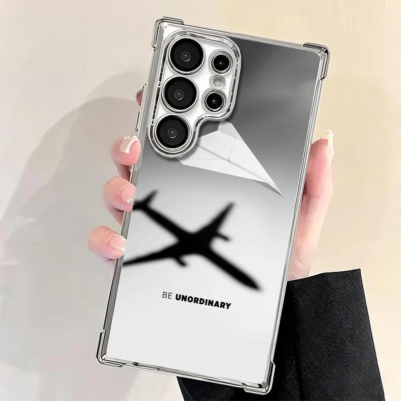 Papierflugzeug Boot Traum Beschichtung Handyhülle Für Samsung Galaxy S24 S25 FE S26 Edge S23 Ultra S22 S21 Plus S20 Anti-Fall Airbag