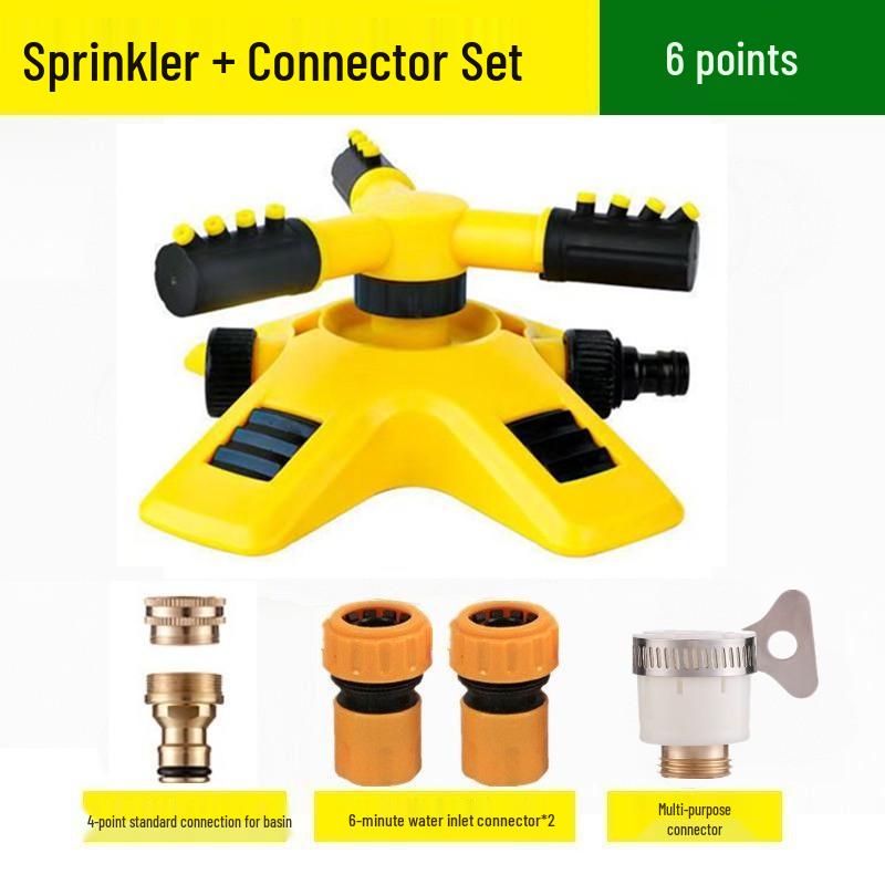 360° Automatic Rotating Sprinkler with Series Connection for Villa Gardens, Lawns, and Land.