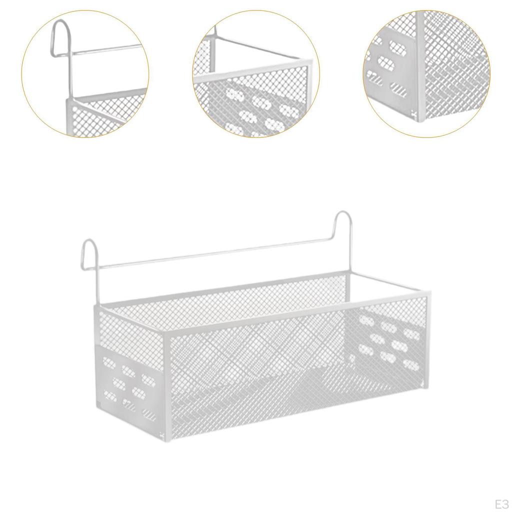 Bed Shelf Mesh Basket As Space Saving Storage Solution Made of Iron with Breathable Design