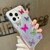 Dream colorful butterfly mobile phone case iPhone15 anti-drop PC hard case protective case Apple 17promax advanced sense